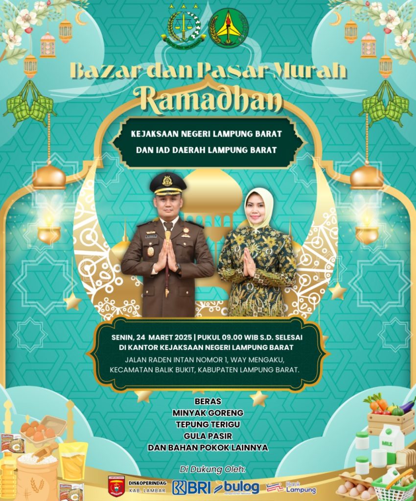 Bentuk kepedulian, Kejari Lampung Barat Gelar Bazar dan Pasar Murah Ramadhan 2025